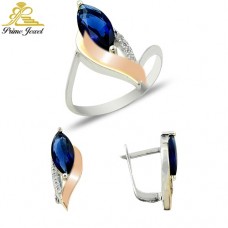 Altın +Gümüş Zirkon Taşlı Set